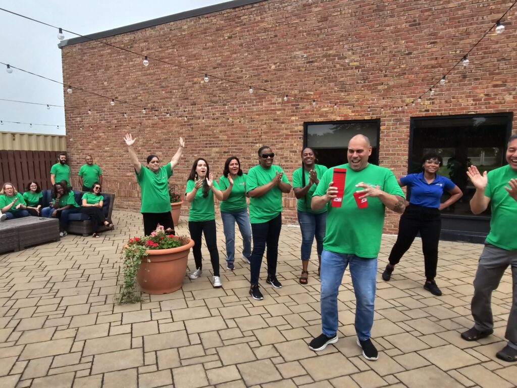 people playing game with cup