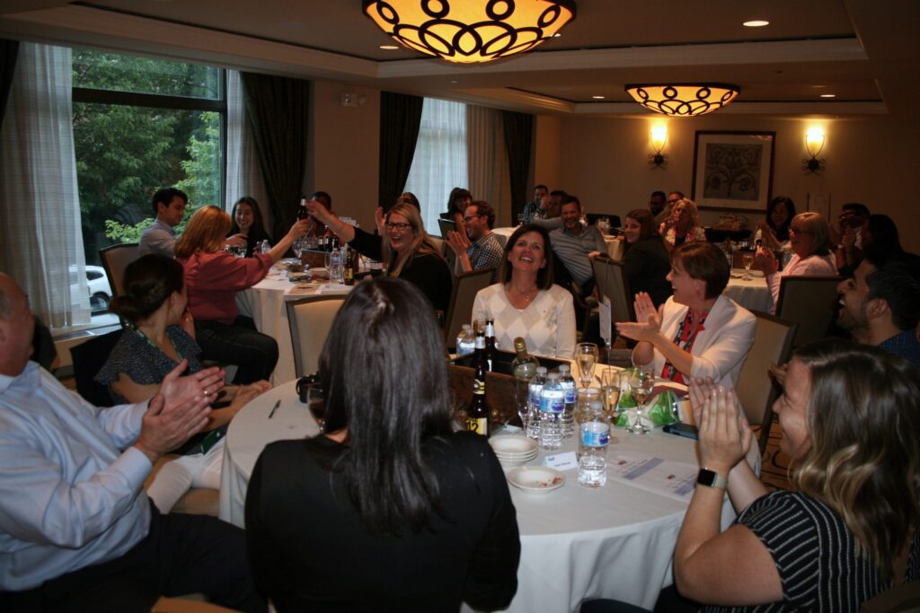 people at dinner party