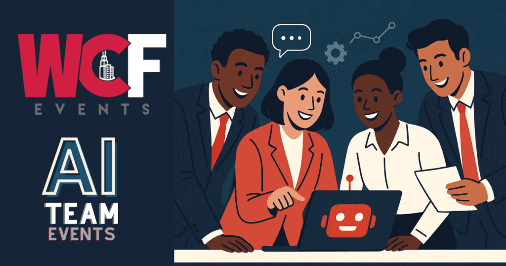 Corporate Employees Enjoying WCF's New AI-Integrated Team Events