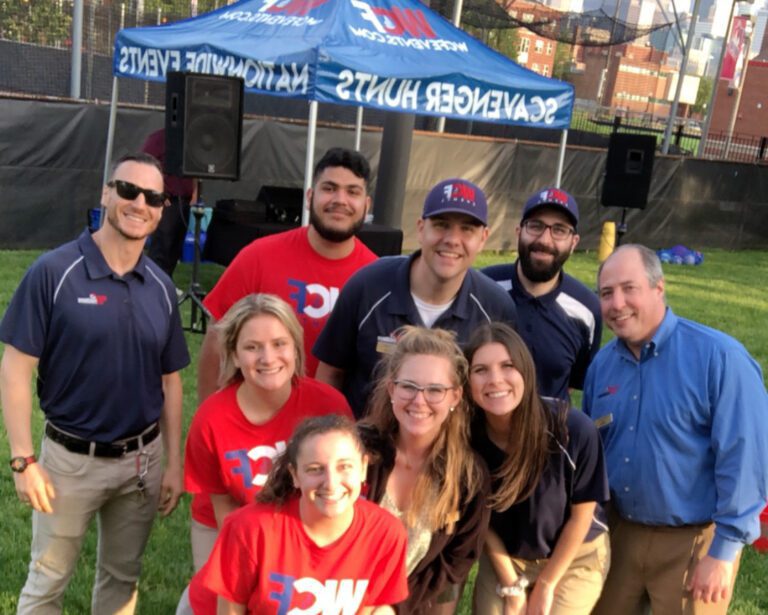 WCF Events managers and staff gathered together for a photo